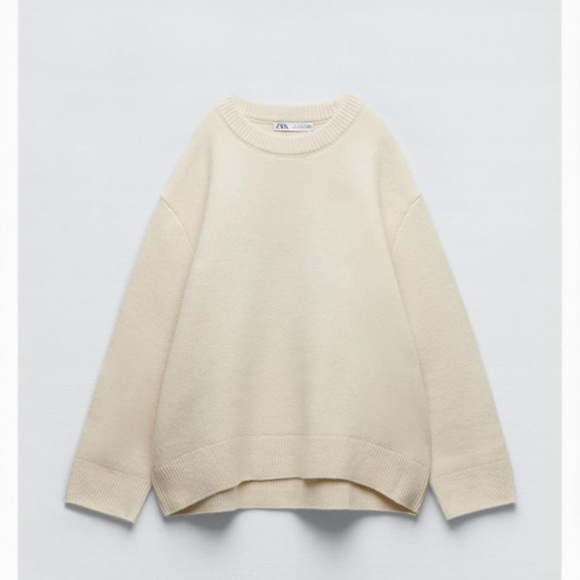 Zara Merino Wool Sweater, S-M, Color: Ecru - Picture 6 of 16